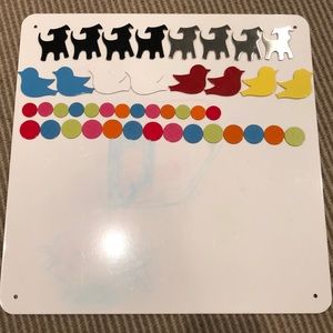 Magnetic white board & Magnets